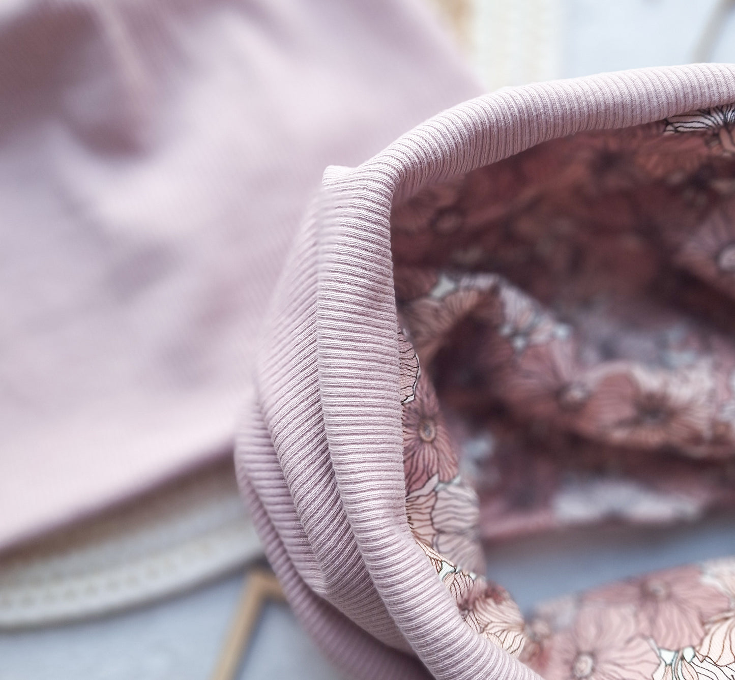 Beanie & Loop "Blumen" Set Gr. 45-50cm