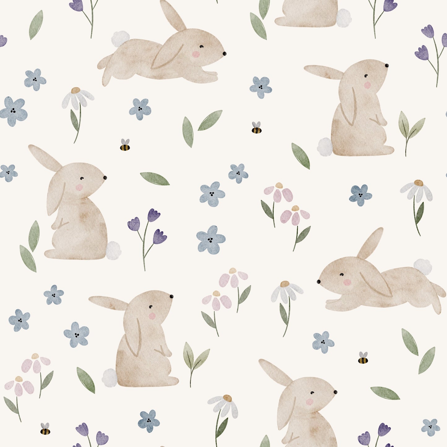 Bio French Terry "Frühlingshasi"