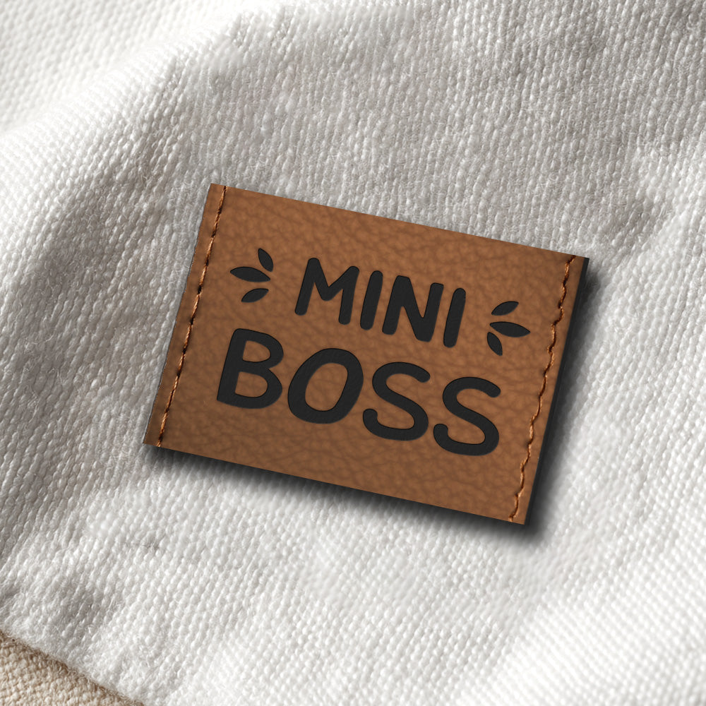 Kunstlederlabel "Mini Boss"