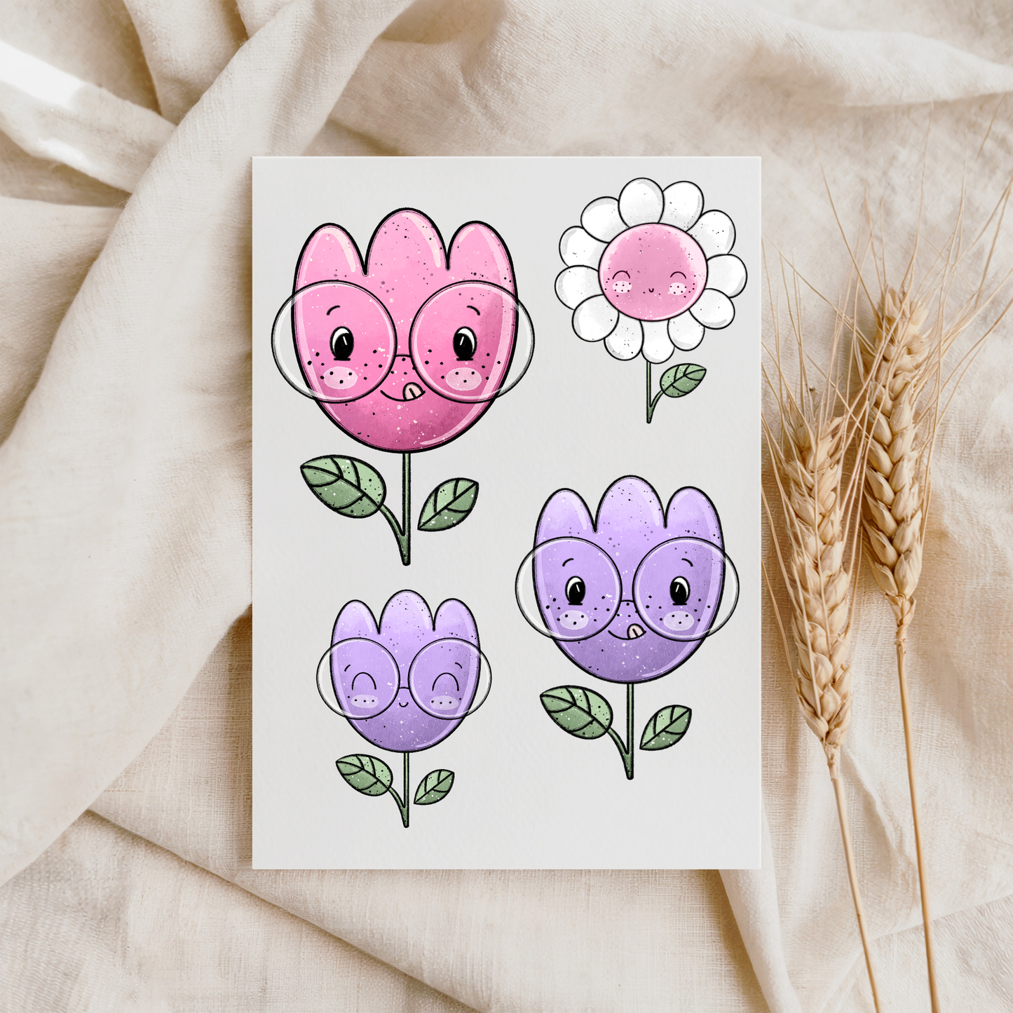 VORBESTELLUNG Bügelbild "Flower Babys" A5