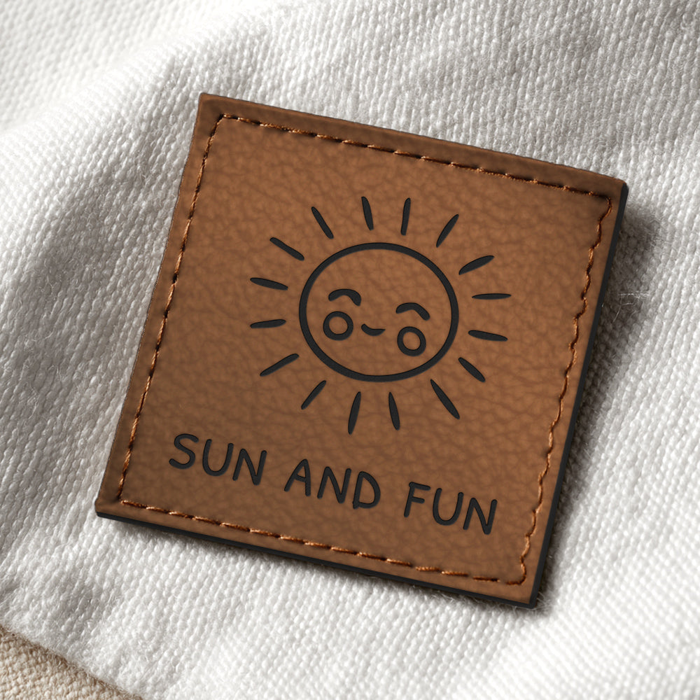 Kunstlederlabel "Sun and Fun"