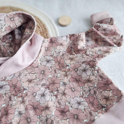 Hoodie "Blumen" mauve Gr. 104