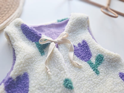 Weste Teddyplüsch "Tulpen" Gr. 104