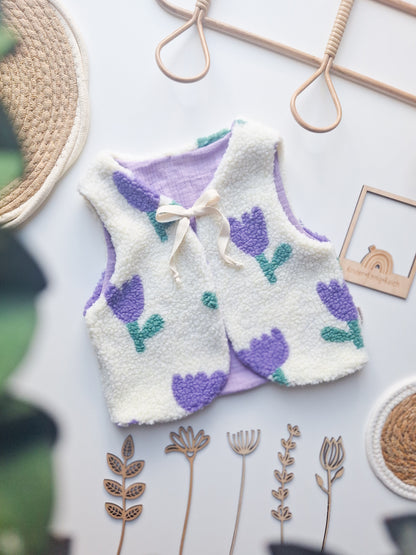 Weste Teddyplüsch "Tulpen" Gr. 104