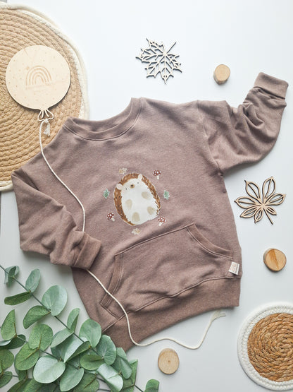 Loose Fit Sweater "Igel" Gr. 98