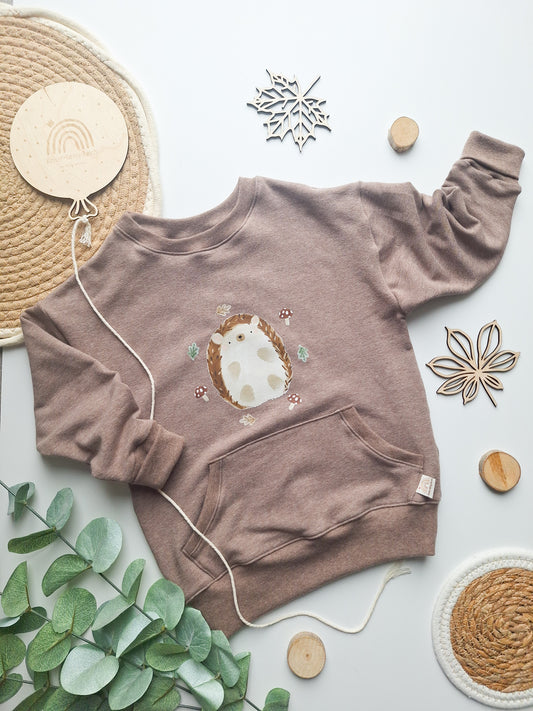 Loose Fit Sweater "Igel" Gr. 98