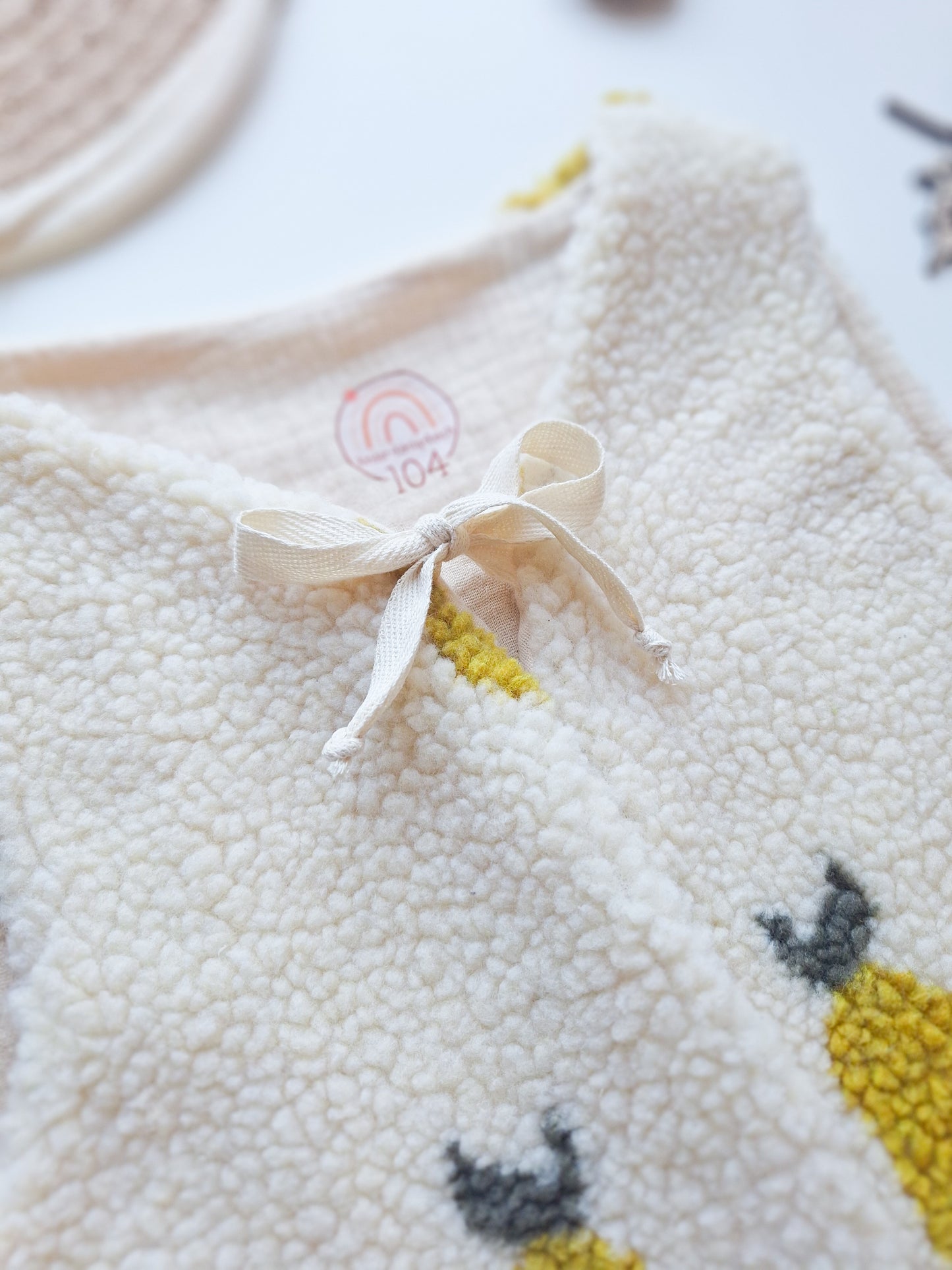 Weste Teddyplüsch "Birnen" Gr. 104