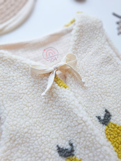 Weste Teddyplüsch "Birnen" Gr. 104