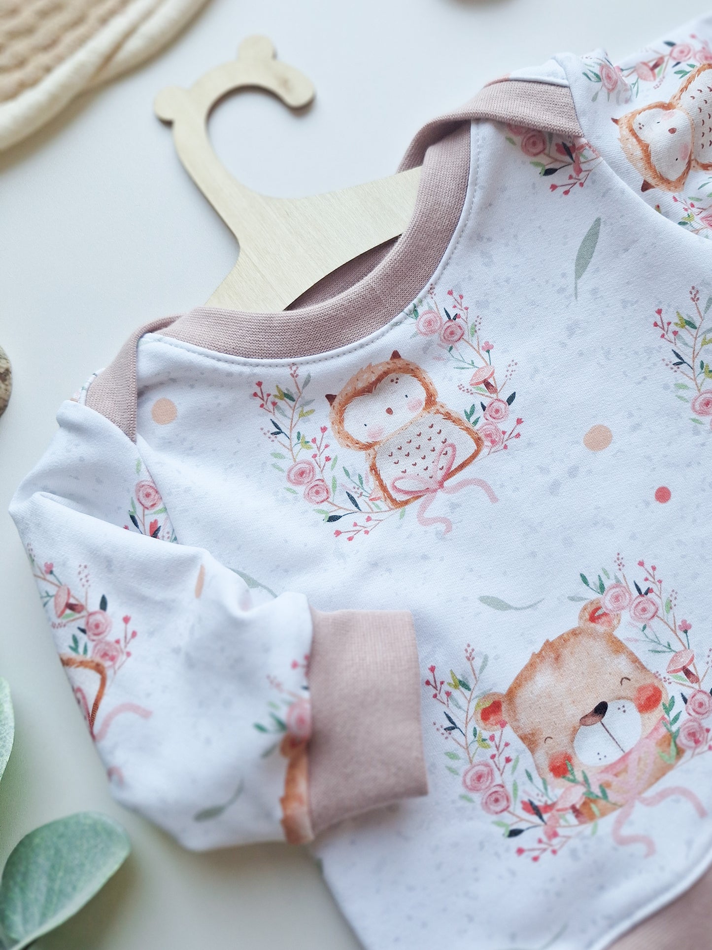 Basic Sweater Gr. 56 "Bear&Owl"