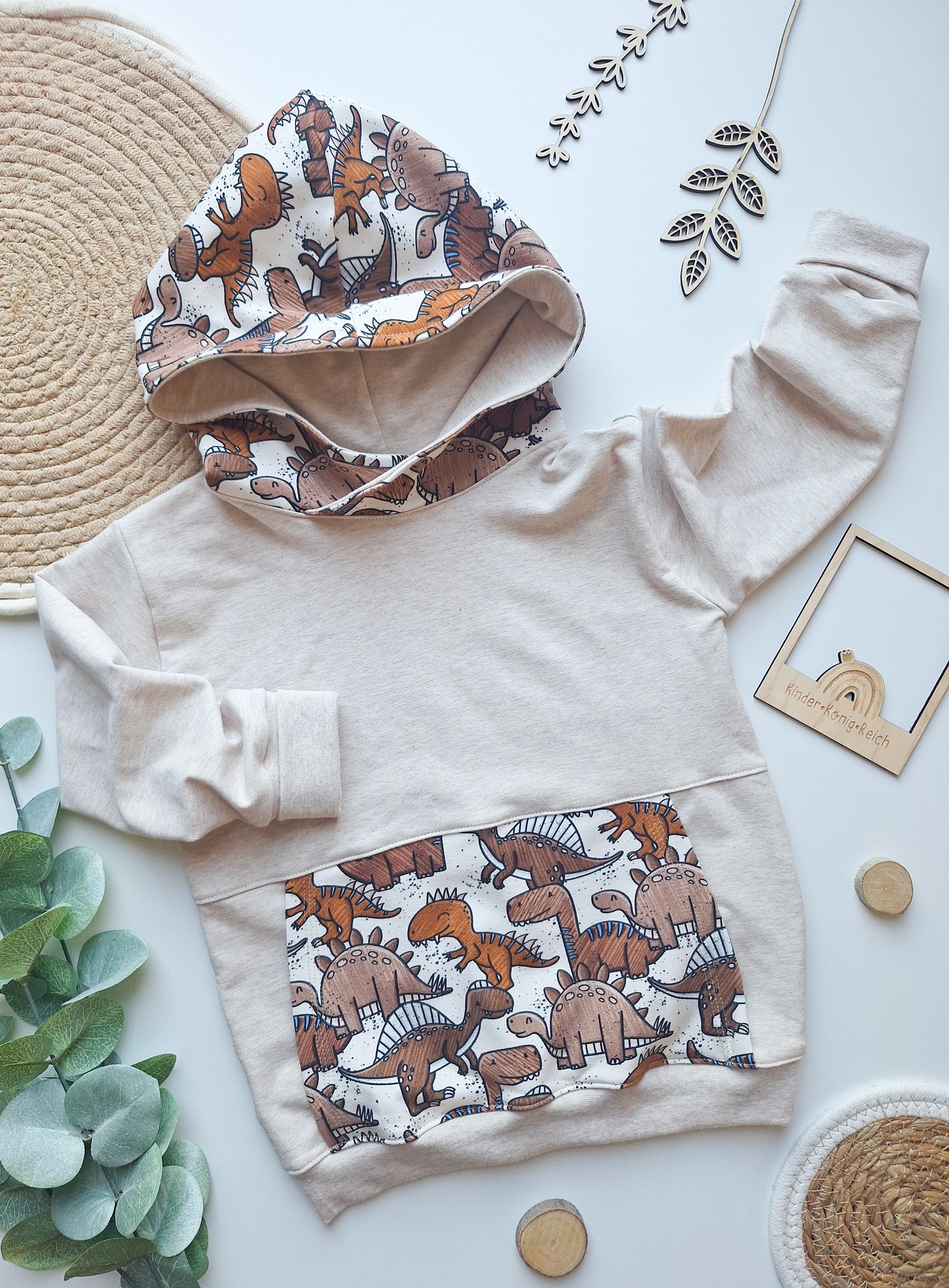 Hoodie "Dino" beige, Gr. 104