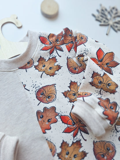 Basic Sweater "Blätterliebe" Gr. 86