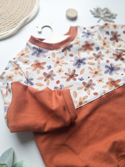 Basic Sweater "Autumn Flowers" Gr. 98