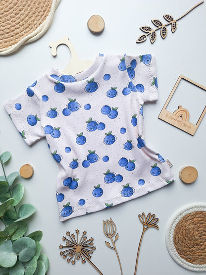 Basic Shirt "Heidelbeerchen" Gr. 86/92