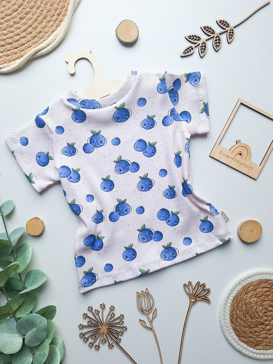 Basic Shirt "Heidelbeerchen" Gr. 86/92