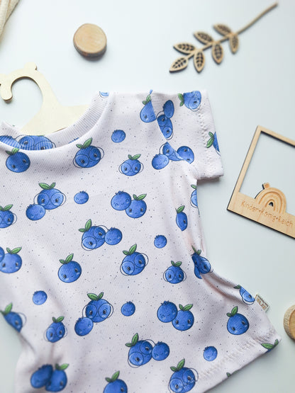 Basic Shirt "Heidelbeerchen" Gr. 86/92