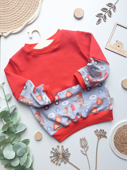 Basic Sweater "Feuerwehr" Gr. 104