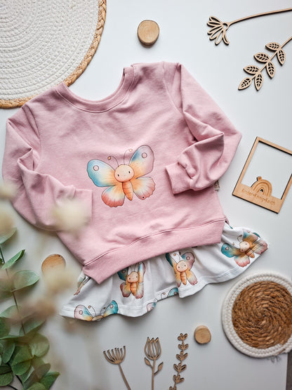 Herzchen Sweater "Schmetterling" Gr. 104