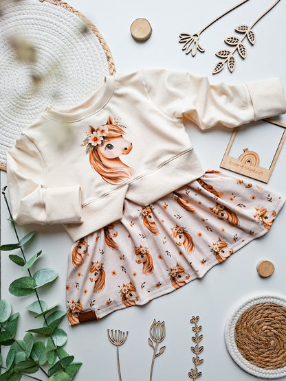 Girlie Sweater "Boho Horse" Gr. 104