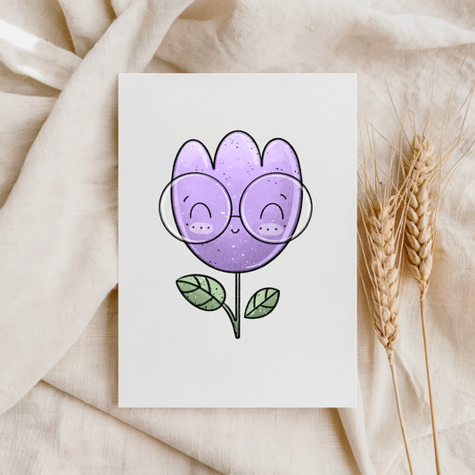 VORBESTELLUNG Bügelbild "Flower Baby purple"