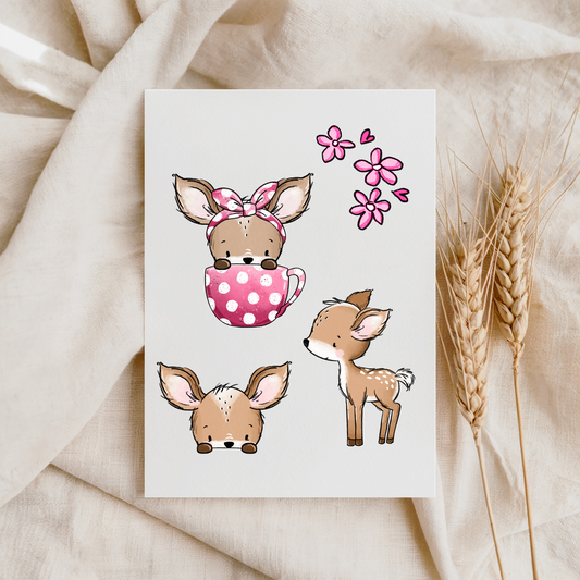 VORBESTELLUNG Bügelbild " Rehlein Minis"