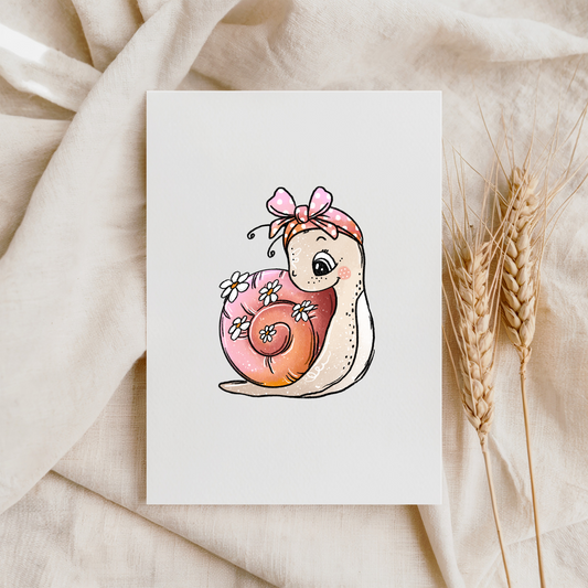 VORBESTELLUNG Bügelbild "Schnecki Blümchen"