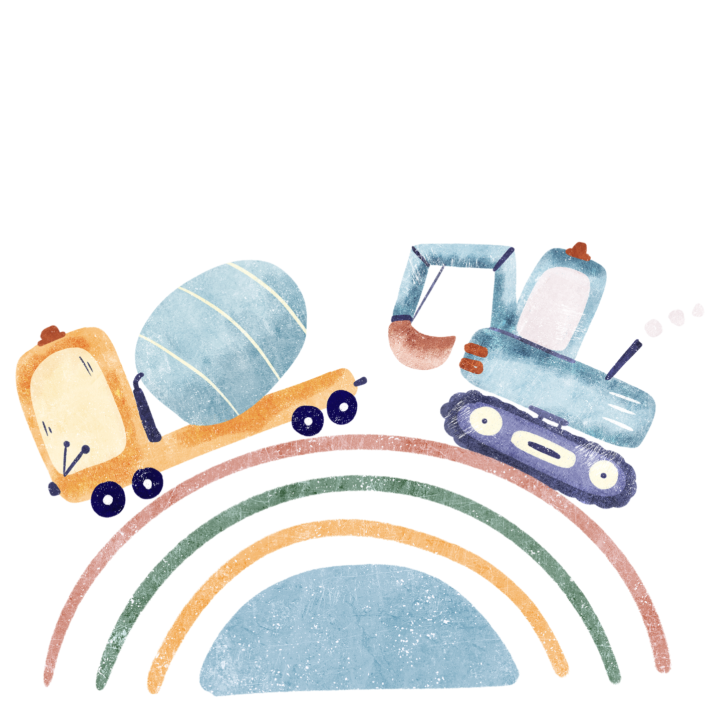 Vorbestellung Bügelbild "Rainbow Construction"