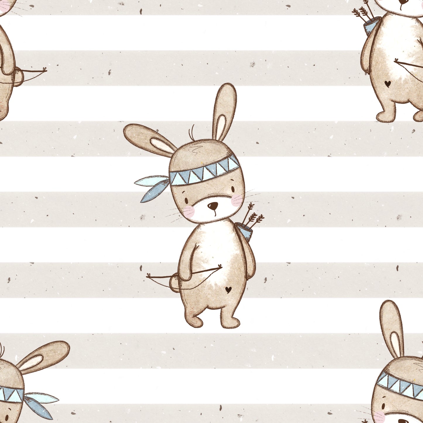 Bio French Terry "Mitten ins Herz Hasi"