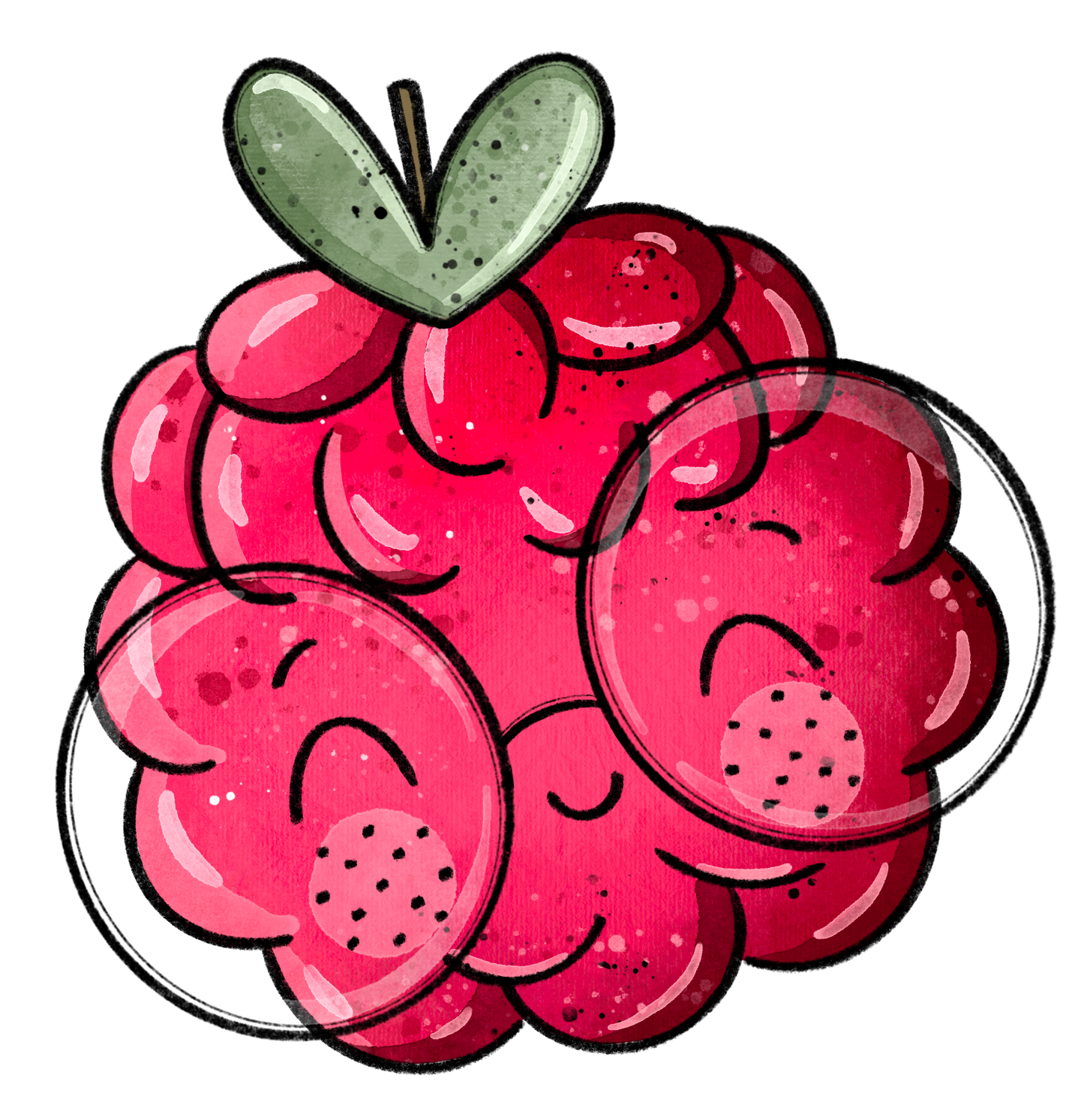 Bügelbild Himbeerchen