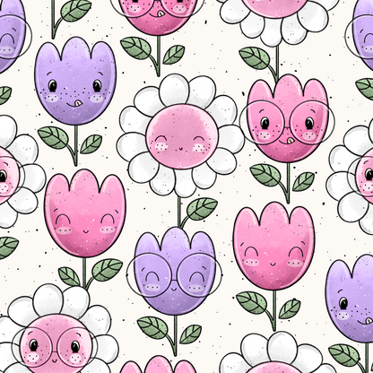 Vorbestellung Bio Ribjersey "Flower Babys"