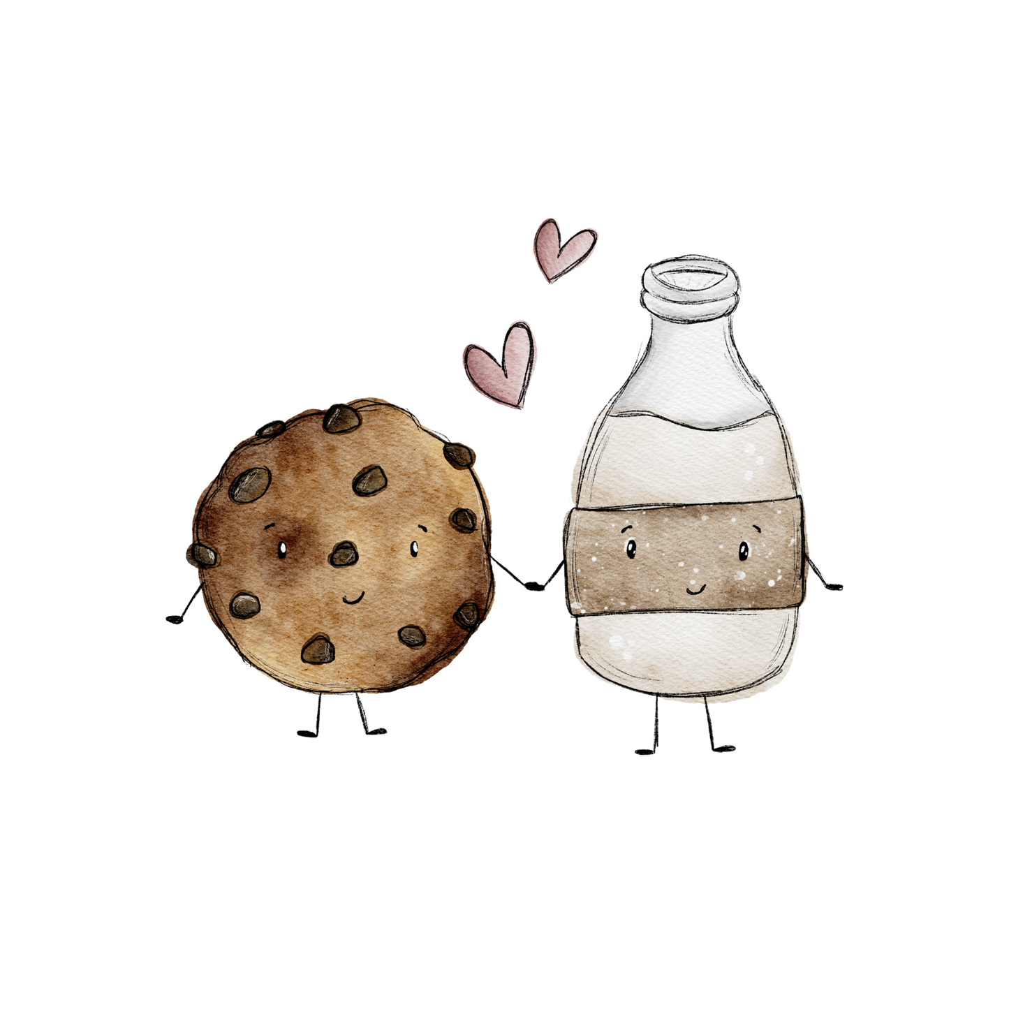 Vorbestellung Bügelbild "Milk and Cookies"