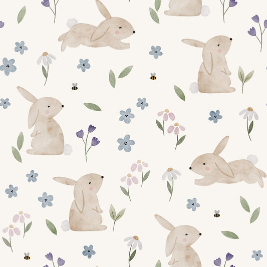 Bio French Terry "Frühlingshasi"