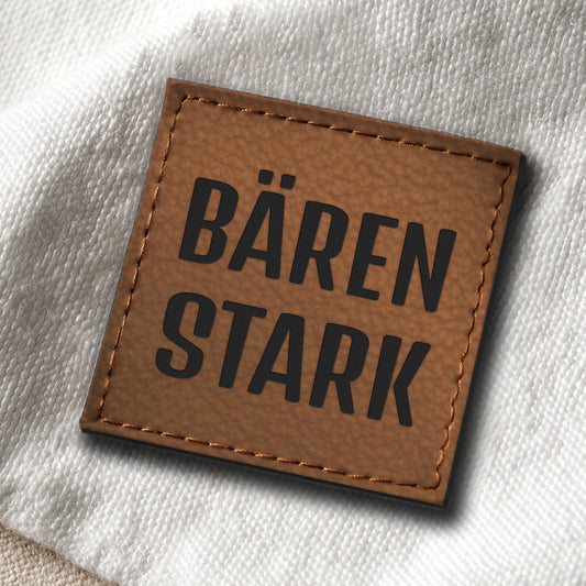 Kunstlederlabel "Bärenstark"