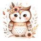 Vorbestellung Bügelbild "Boho Eule"