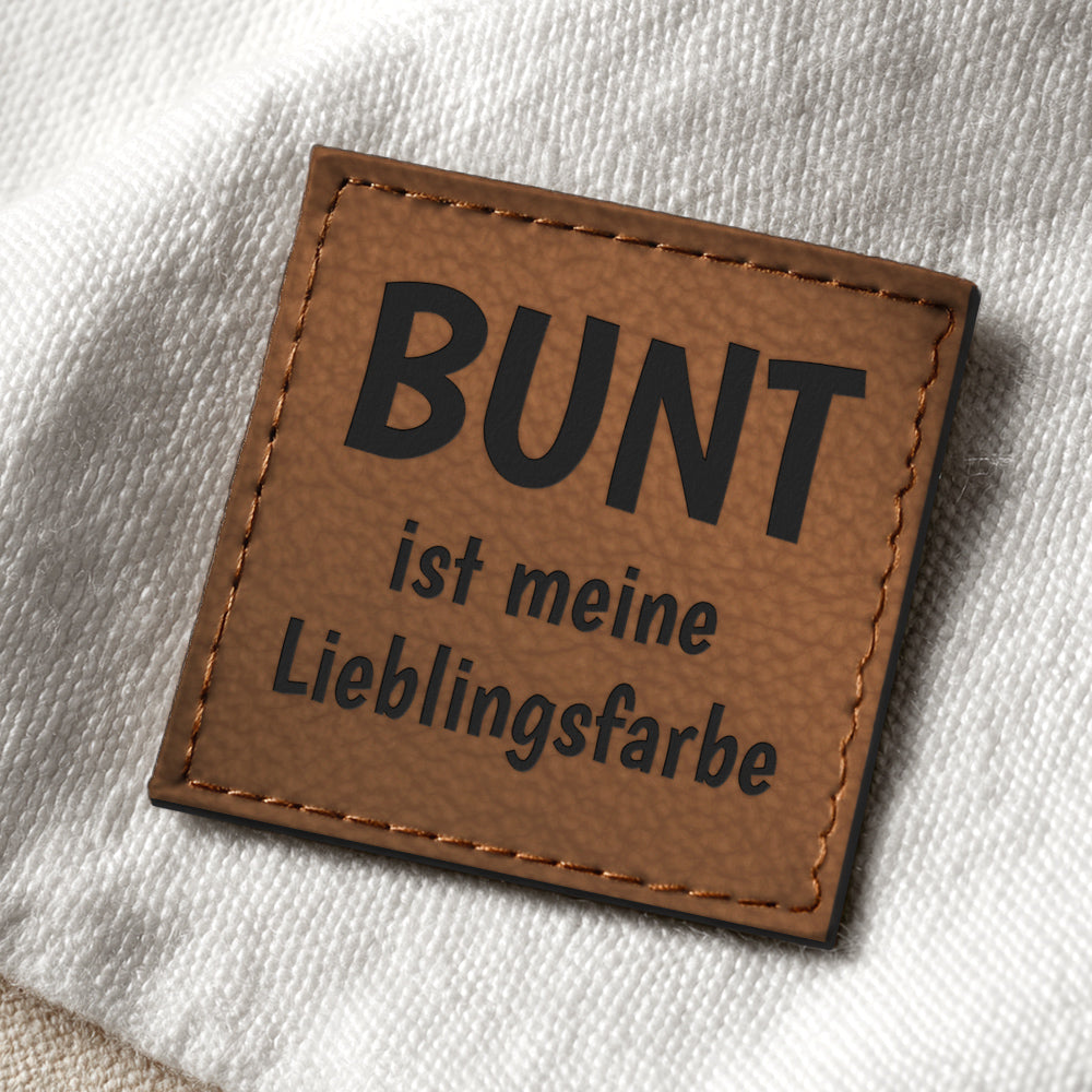 Kunstlederlabel "Bunt"