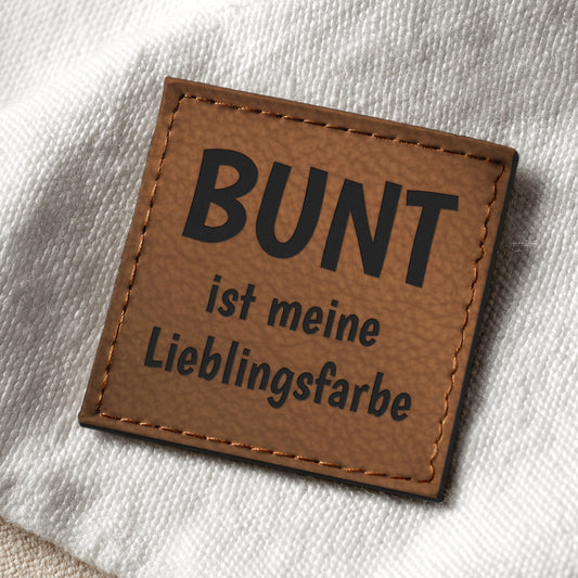 Kunstlederlabel "Bunt"