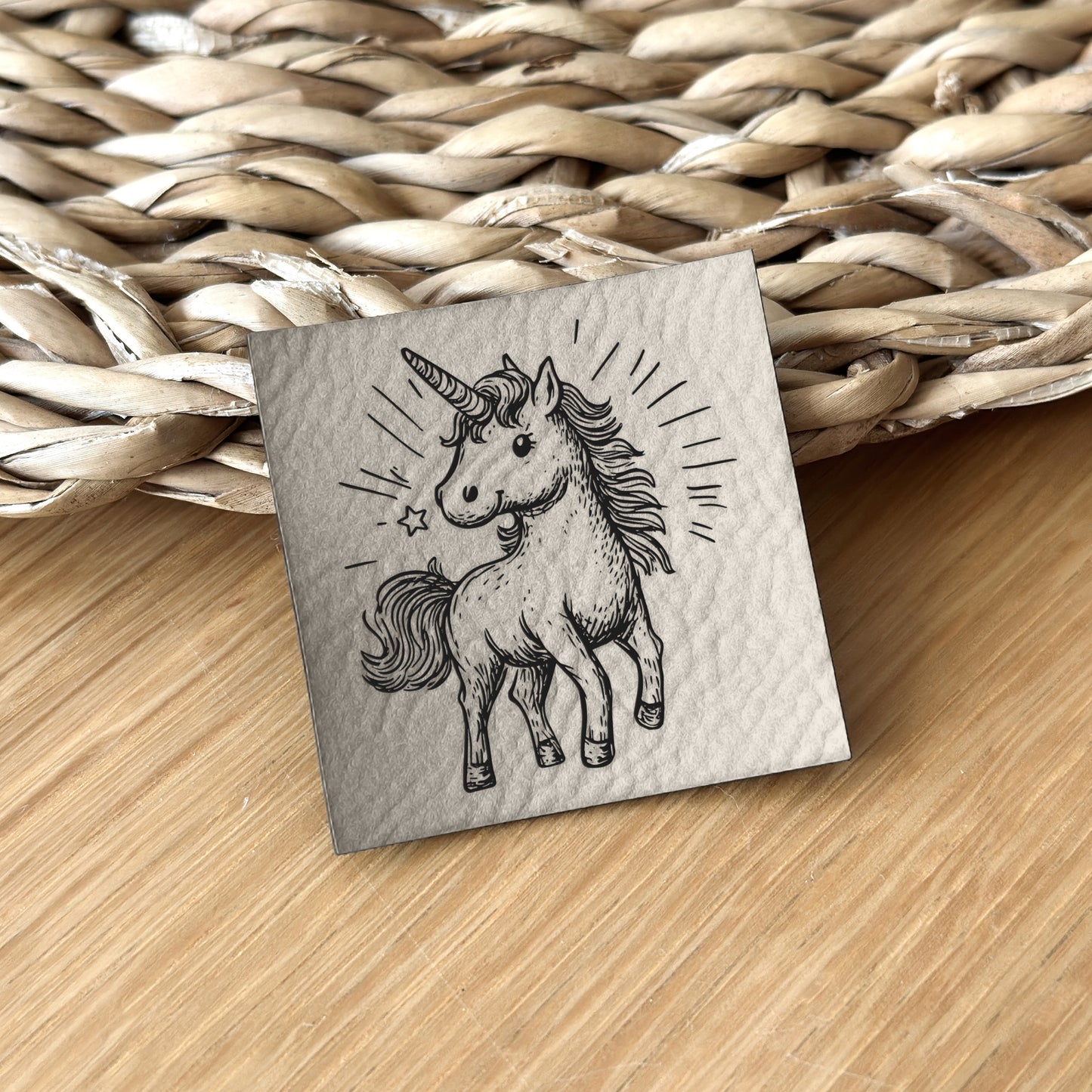 Kunstlederlabel "Einhorn"