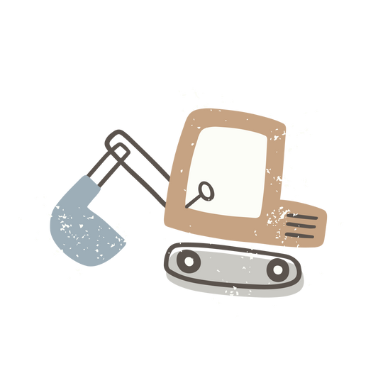 Vorbestellung Bügelbild "Baggerliebe"