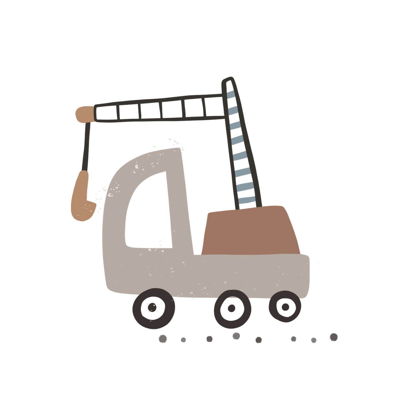 Vorbestellung Bügelbild "Let´s built" Kran