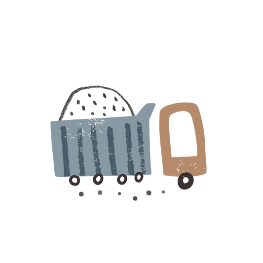 Vorbestellung Bügelbild "Let´s built" Lastwagen