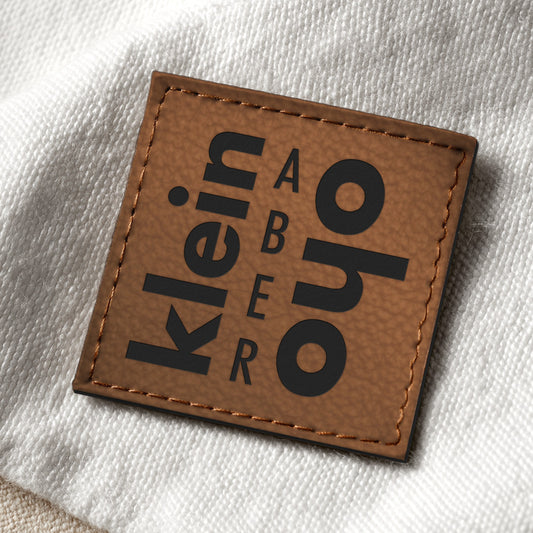 Kunstlederlabel "Klein aber Oho"