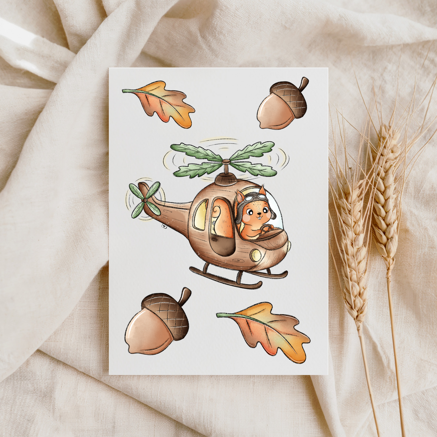 VORBESTELLUNG Bügelbild "Herbstflug" A5