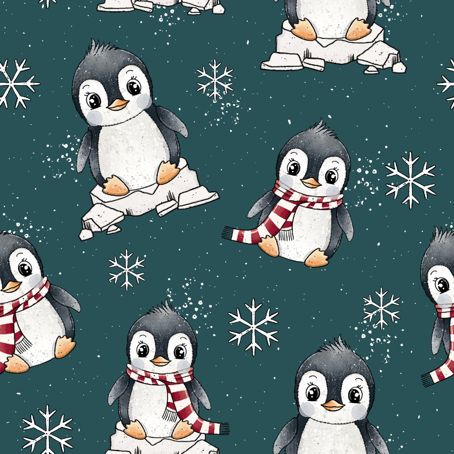 Vorbestellung Bio French Terry "Pinguin grün"