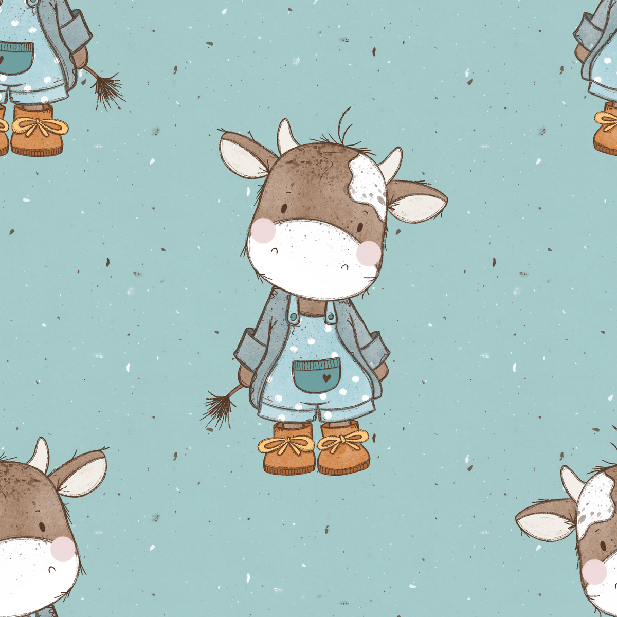 Bio French Terry "Kuh Cowy"