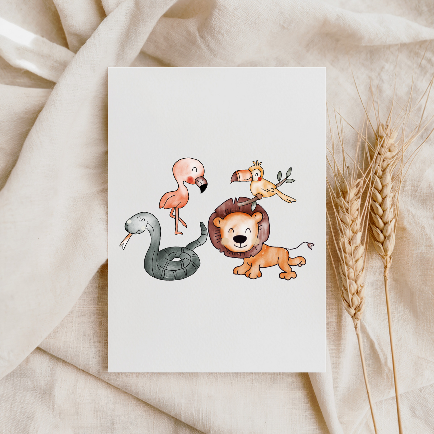 VORBESTELLUNG Bügelbild "Jungle Friends Together"