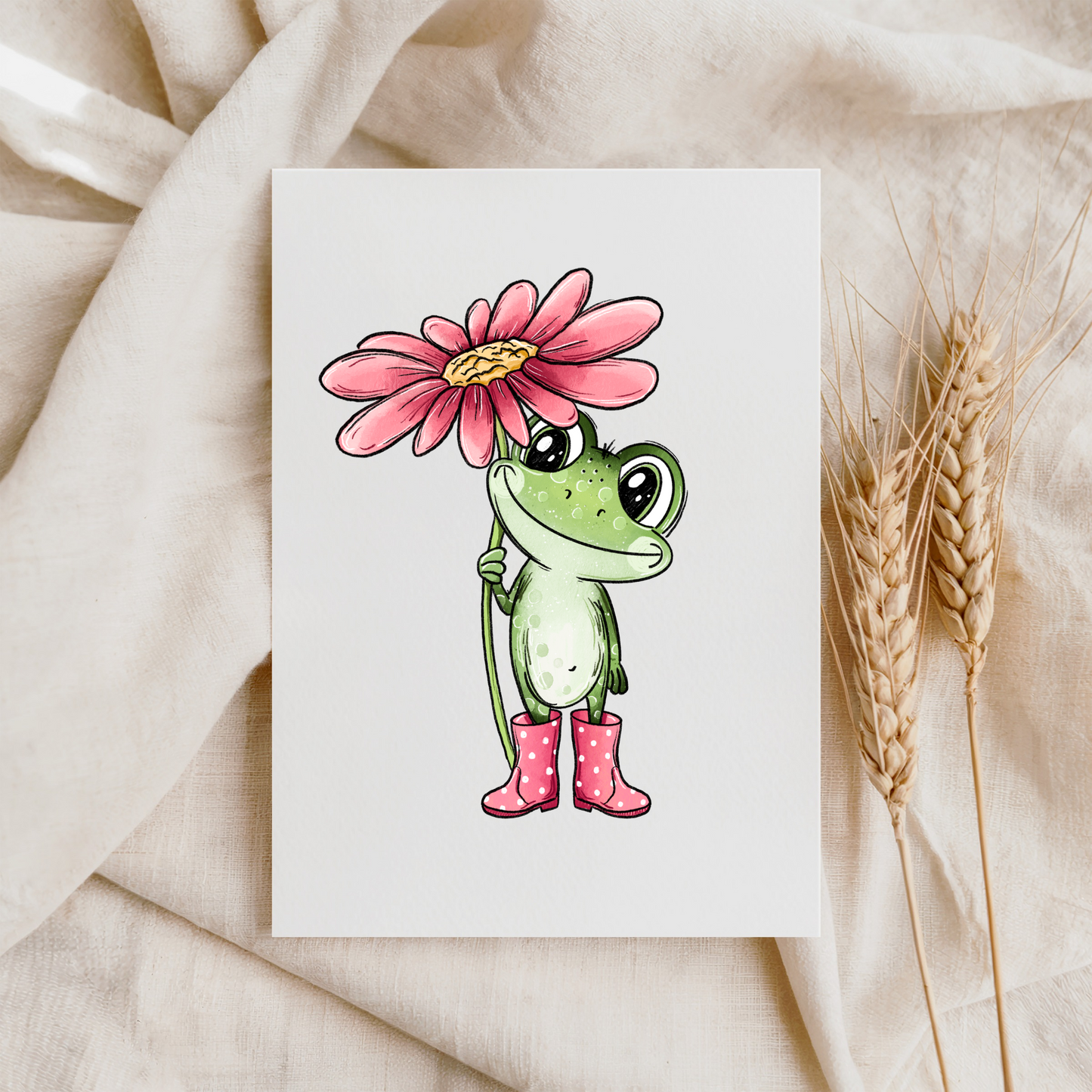 VORBESTELLUNG Bügelbild "Fröschlein Blume"