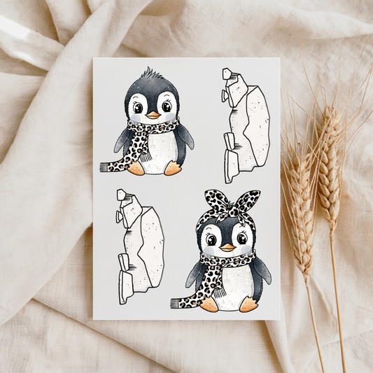 VORBESTELLUNG Bügelbild "Pinguin Leo" A5