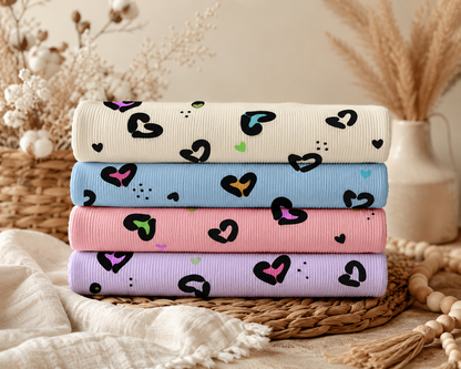 Vorbestellung Premium Heavy Bio Ribjersey "Hearts Leo Love Collection" Cream