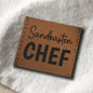 Kunstlederlabel "Sandkasten Chef"