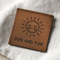 Kunstlederlabel "Sun and Fun"
