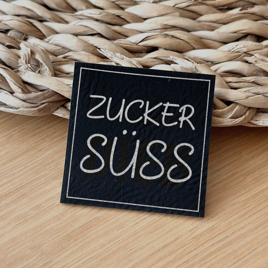 Kunstlederlabel "Zuckersüss"